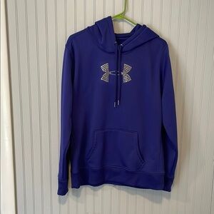 Under Armour Blueish- Purple Shade Pull Over Hoodie With Studded Detail